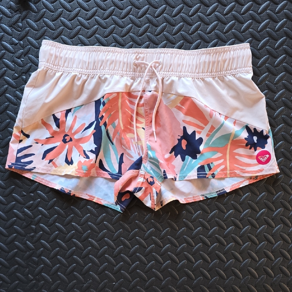 Roxy Peach Floral Board Shorts- L